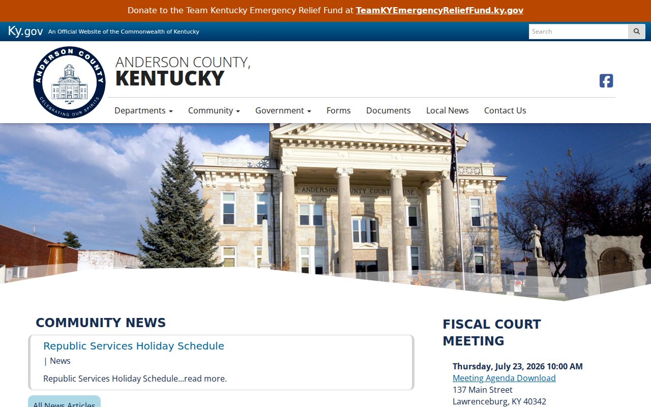 Anderson County criminal history county government source