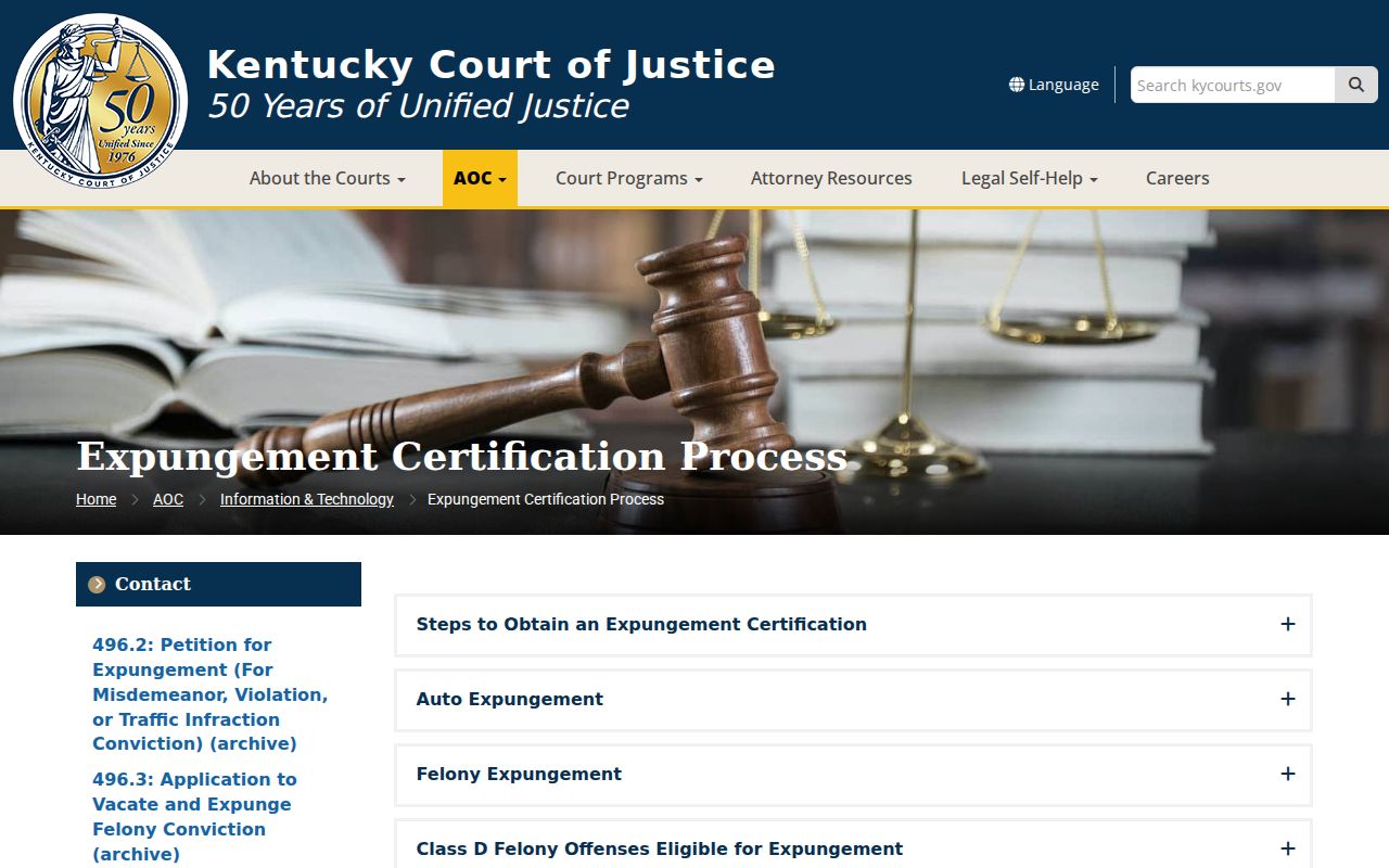 Anderson County criminal records expungement source