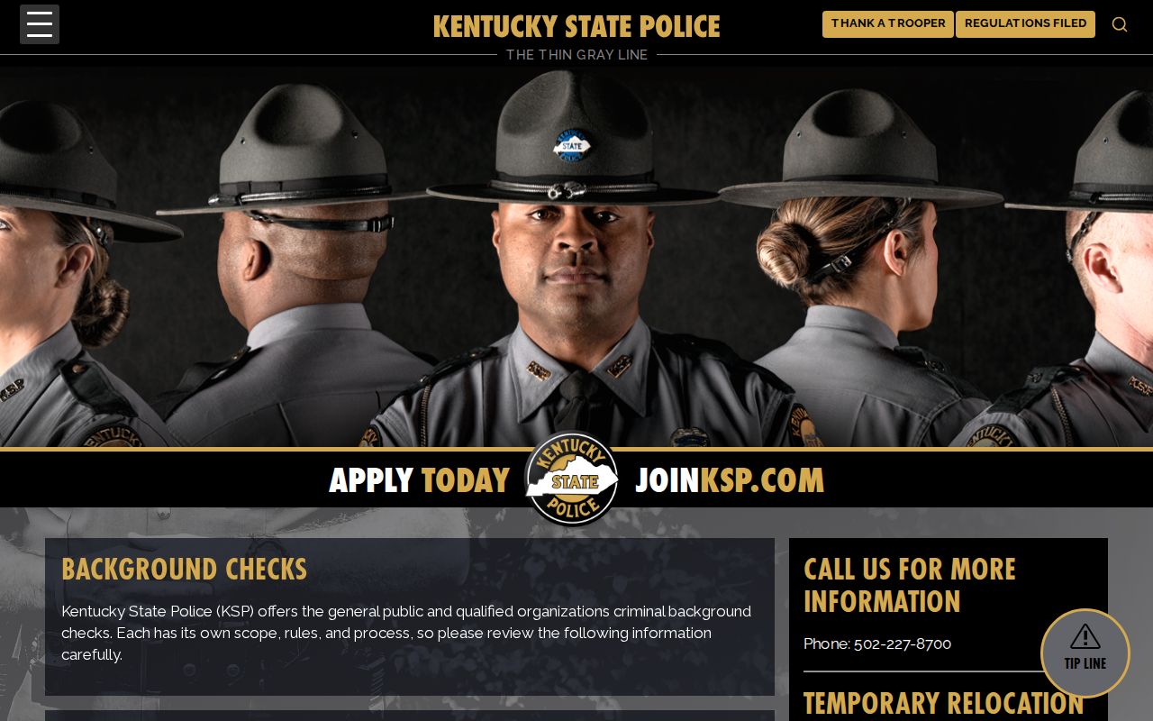 Anderson County criminal history Kentucky State Police source