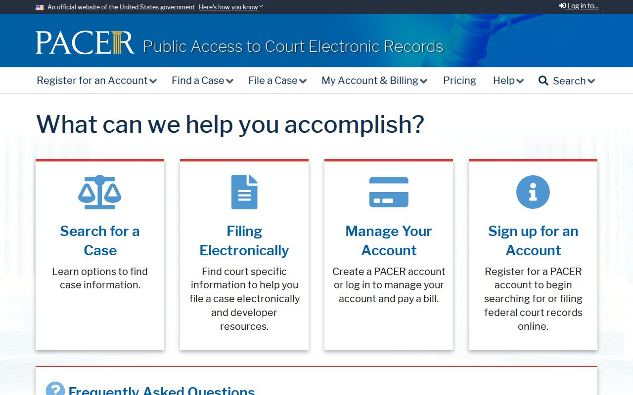 Anderson County criminal records PACER federal court source